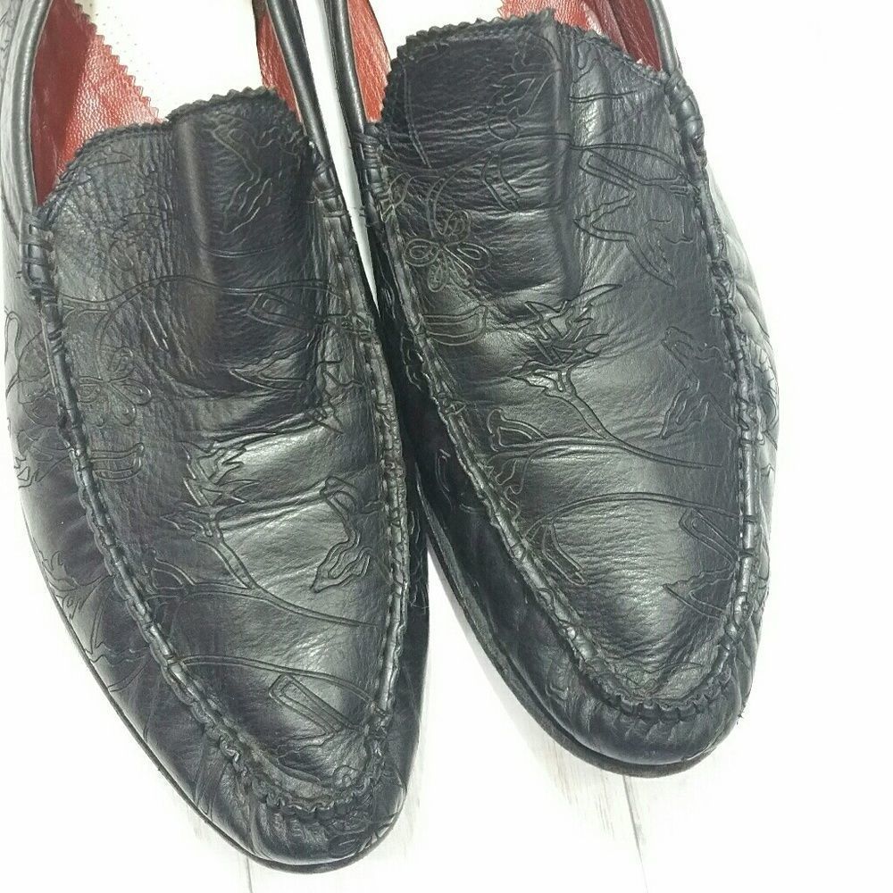 JO Ghost Embossed Leather Slip On Shoes Size 11 - Picture 3 of 8